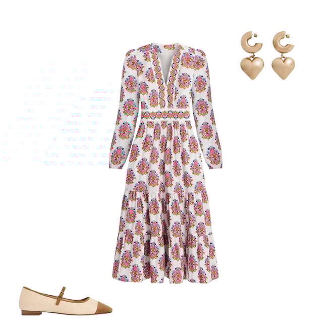 4th bundle featuring 2 items which compliment Violet Midi Dress-Ivory, Wildflower Stamp