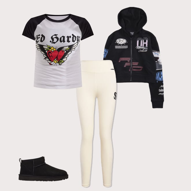 CIVIL CLOTHING Crop Dove Black Hoodie
