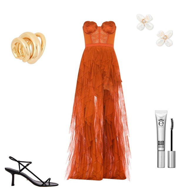 For Love & Lemons x REVOLVE Bustier Gown in Rust | REVOLVE