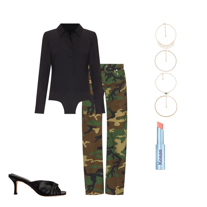 3rd bundle featuring 4 items which compliment Classic Button Down Bodysuit