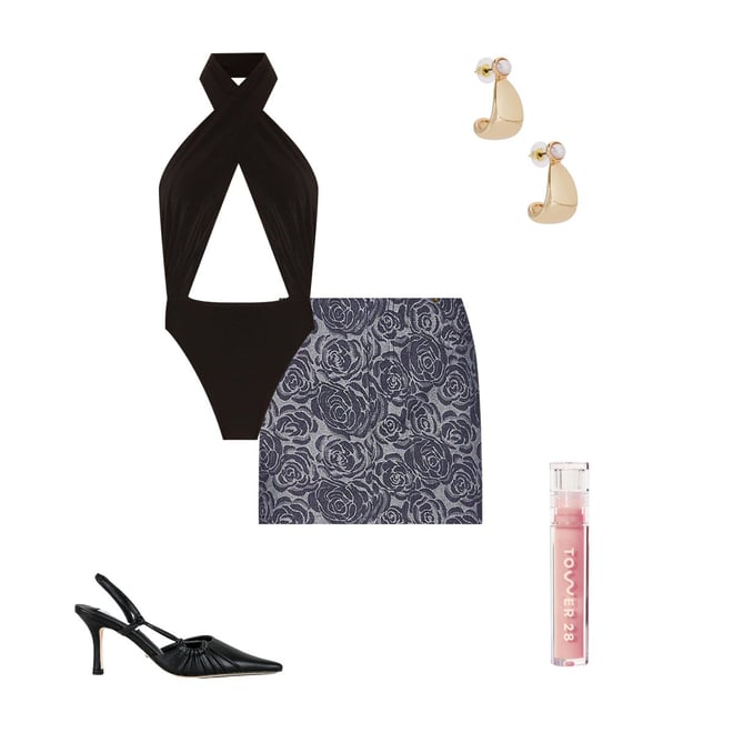 Cross Halter Bodysuit