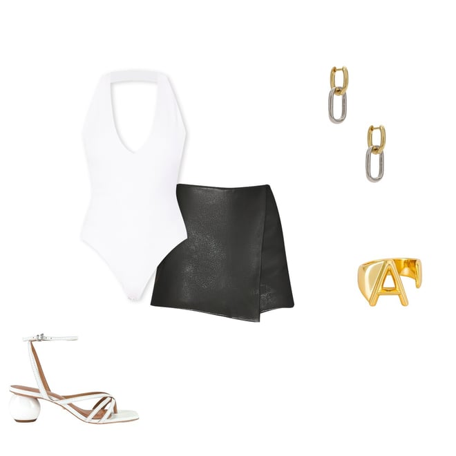 Sonya Faux Leather Skort