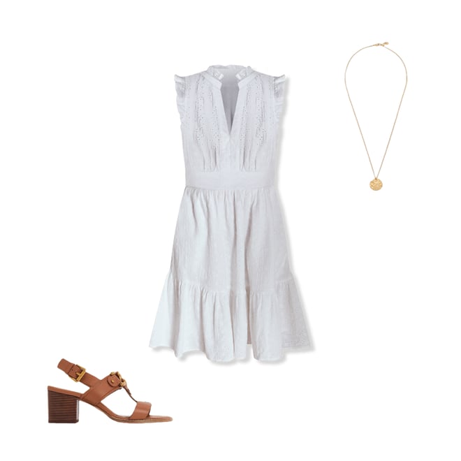 1st bundle featuring 2 items which compliment Wren Double Cloth Short Dress-White