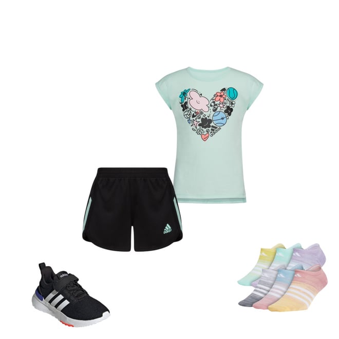 adidas matching short set