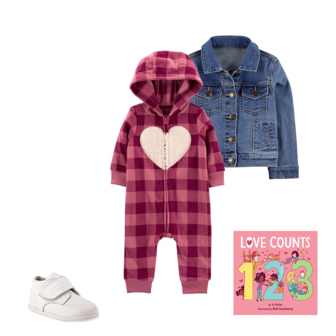 New Carter's Heart Plaid Hooded Coverall Baby Girl 3M 9M 12M 