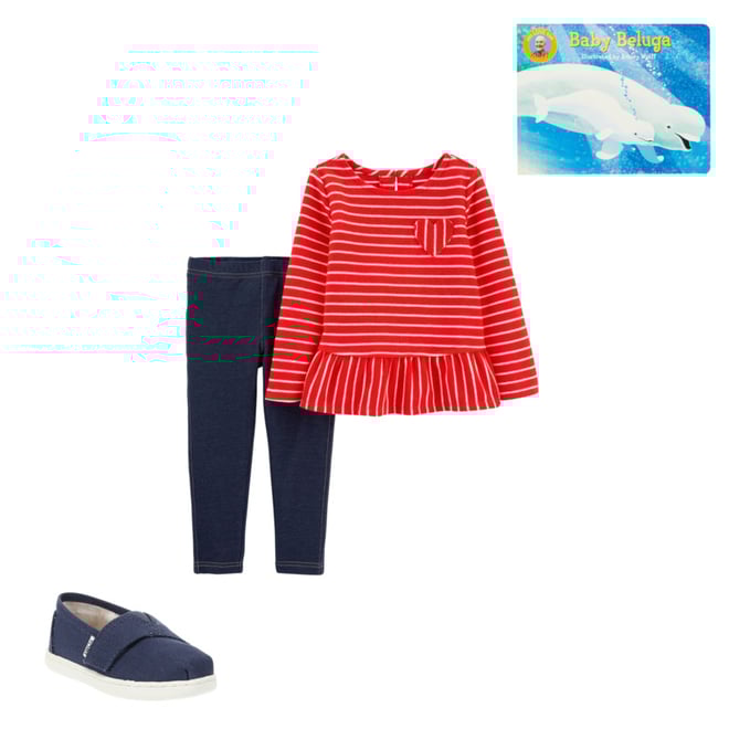 Baby Girl Carter's Striped Top & Faux Denim Legging Set | Kohls Baby Girl Carter's Striped Top & Faux Denim Legging Set | Kohls
