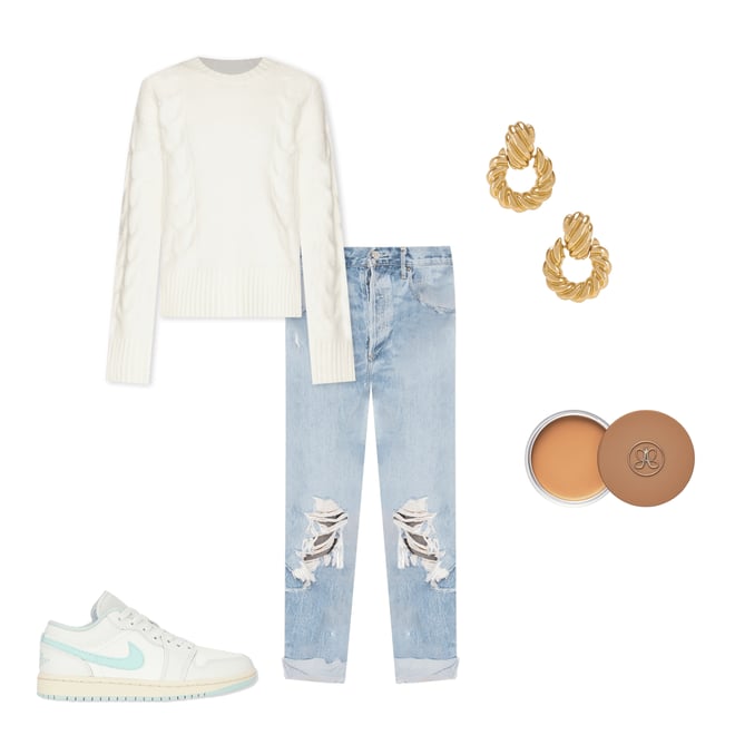 1st bundle featuring 4 items which compliment 90's Mid Rise Loose Fit Jeans