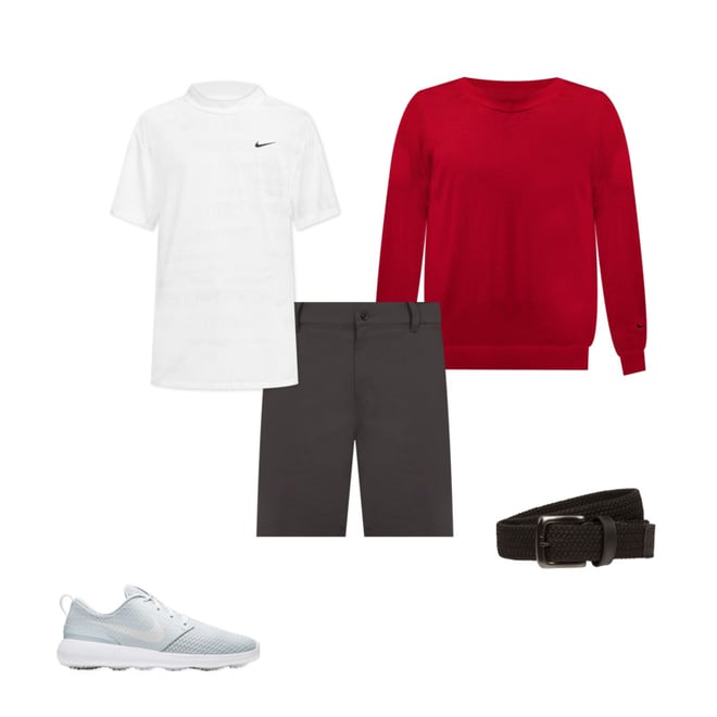Nike Men's Tiger Woods Dri-FIT Mock Neck Short Sleeve Golf Polo 