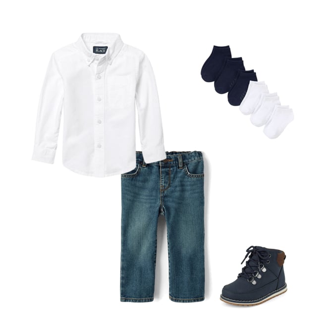 2nd bundle featuring 3 items which compliment Baby And Toddler Uniform Oxford Button Down Shirt