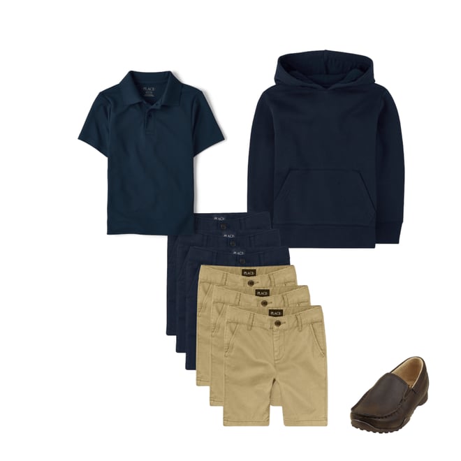1st bundle featuring 3 items which compliment Boys Uniform Performance Polo