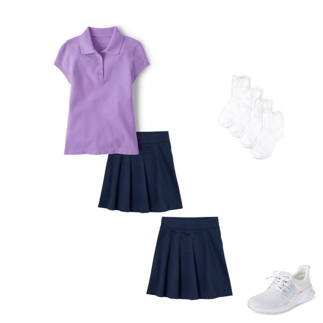 1st bundle featuring 3 items which compliment Girls Uniform Pique Polo