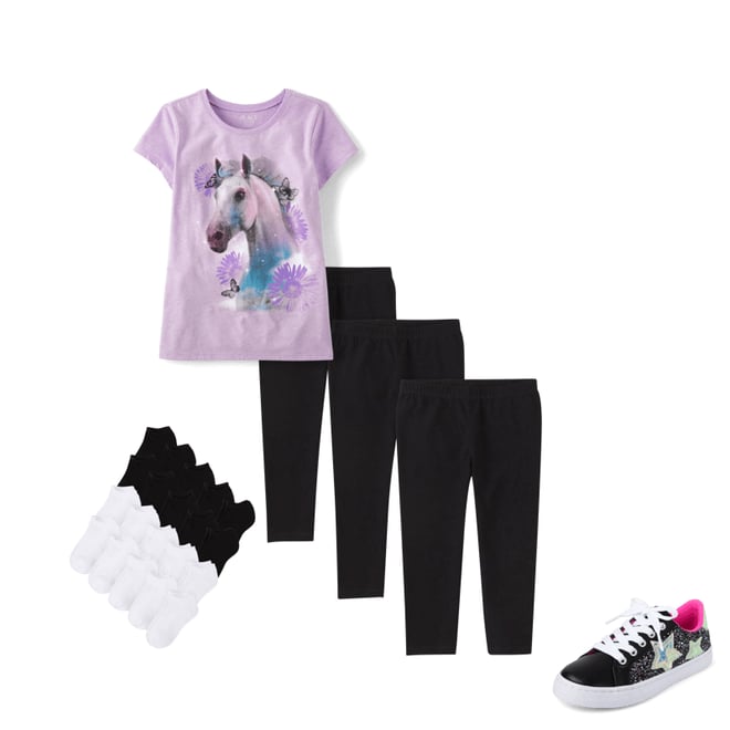 Girls Print Knit Capri Leggings 3-Pack  The Children's Place CA - SOLAR  STORM