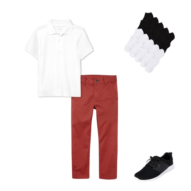 Boys Uniform Twill Woven Stretch Skinny Chino Pants