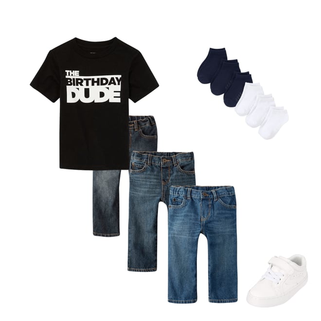2nd bundle featuring 3 items which compliment Baby And Toddler Boys Matching Family Birthday Graphic Tee
