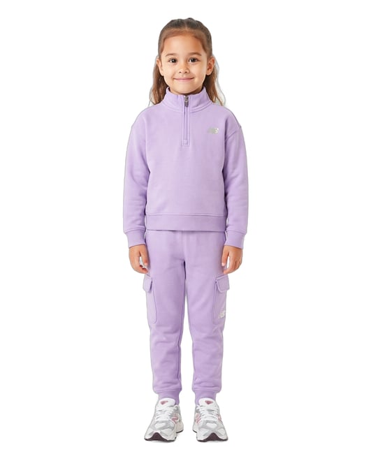 New Balance Little Girls' 1/4 Zip Jogger Set | Hibbett
