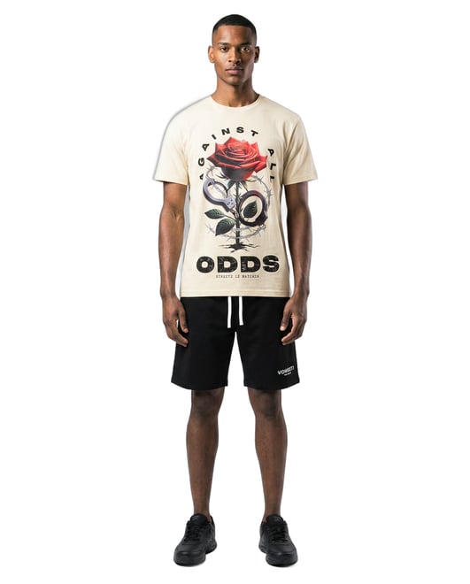 Streetz Iz Watchin Against All Odds Men's Graphic T-Shirt - Cream
