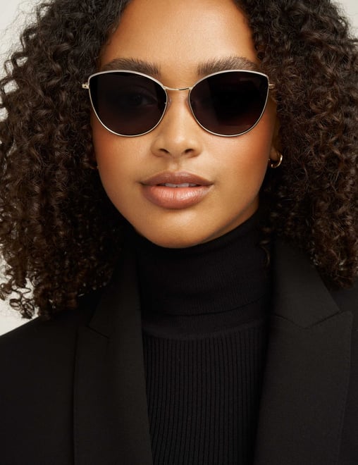 Metal Cateye Sunglasses Silver | Anne Klein