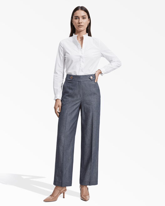 Chainlink Mock Neck Knit Top | Anne Klein
