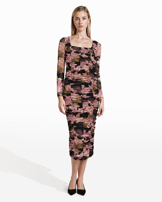 Anne Klein Printed Midi Dress