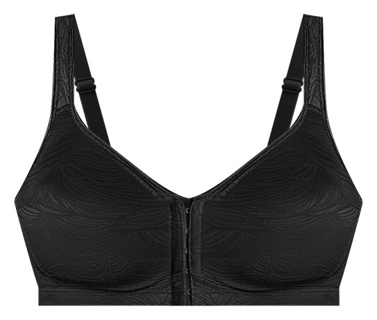 Playtex 18 Hour Extra Back Support Front Close Wireless Bra Use52e With  2-pack Option in Black
