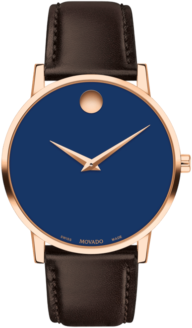 Movado Men s Museum Classic Swiss Quartz Brown Genuine Leather Strap Watch 40mm Macy s