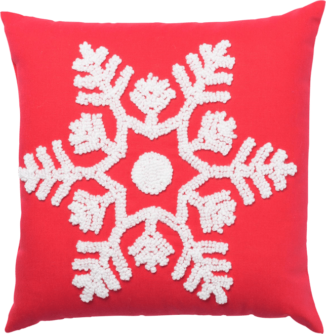 Pink snowflake outlet pillow