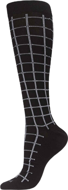 Men's Window Pane Cotton Compression Socks