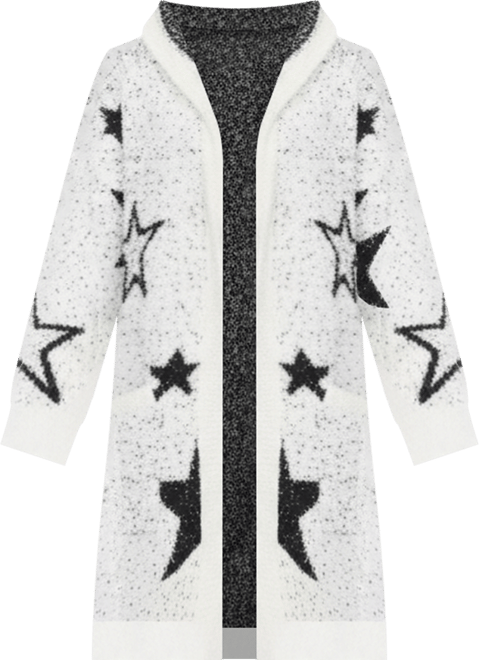 Women's Hooded Open Front Sherpa Coat