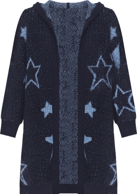 Women's Hooded Open Front Sherpa Coat