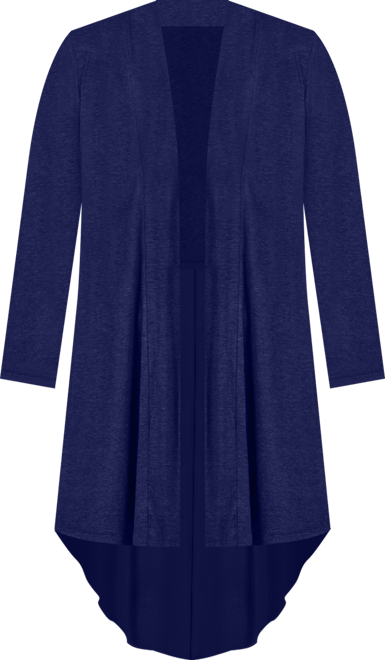 Women's Long Sleeve Knit Cardigan with Chiffon Back