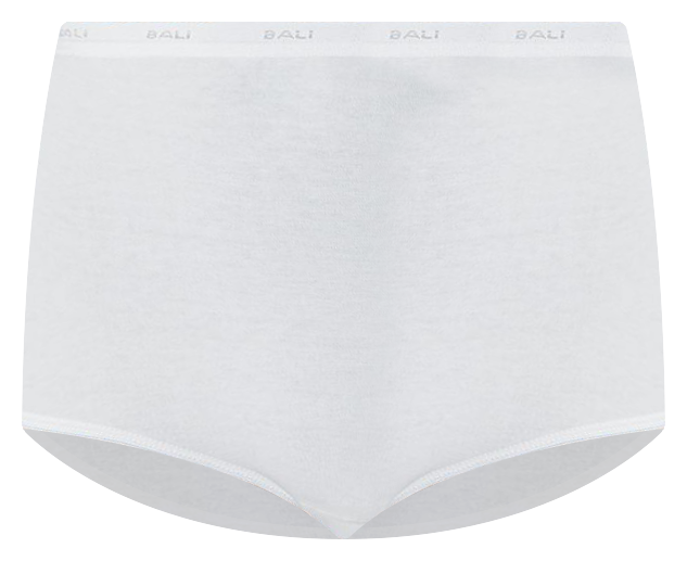 Bali Cotton/Spandex Stretch Full-Cut White Brief Plus Size 10/3XL