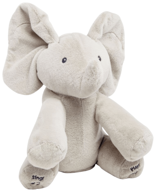 BABY GUND Flappy Elephant Interactive Peekaboo Sing Stuffed Plush Soft Toy  Gift