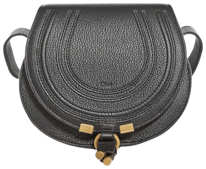 ショルダーバッグ・ポシェット Chloe Marcie Small Saddle Bag Black Chloé Small Marcie Saddle Bag In Grained Leather in Black