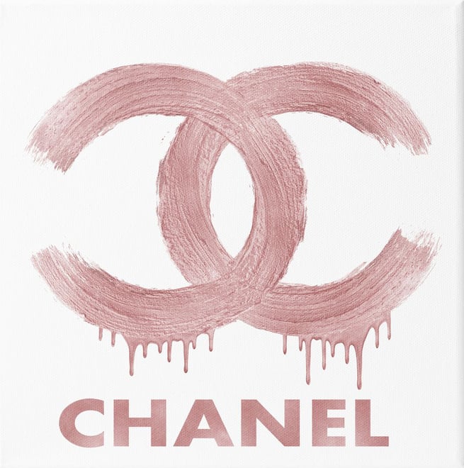 Stupell Home Decor Dripping Paint Chanel Logo Canvas Wall Art
