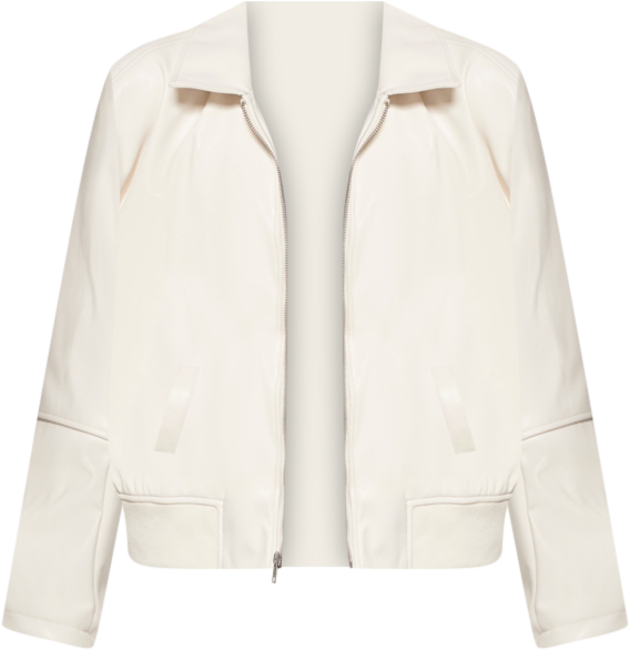 Women's Faux Leather Lightweight Bomber Jacket