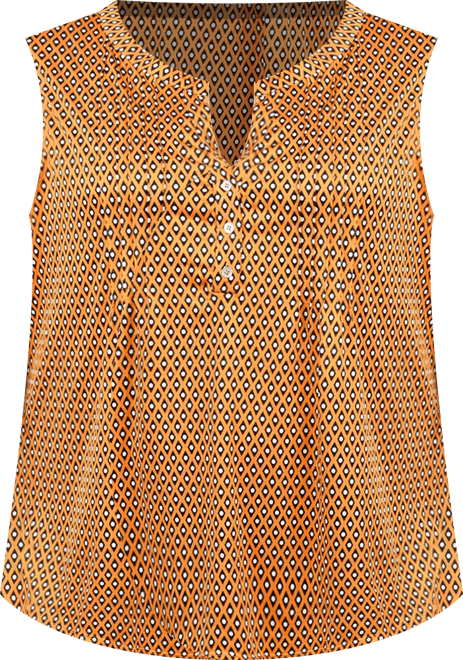 Plus Size Sleeveless Knit Y neck Top