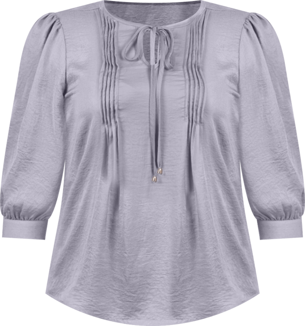Plus Size Satin Blouse
