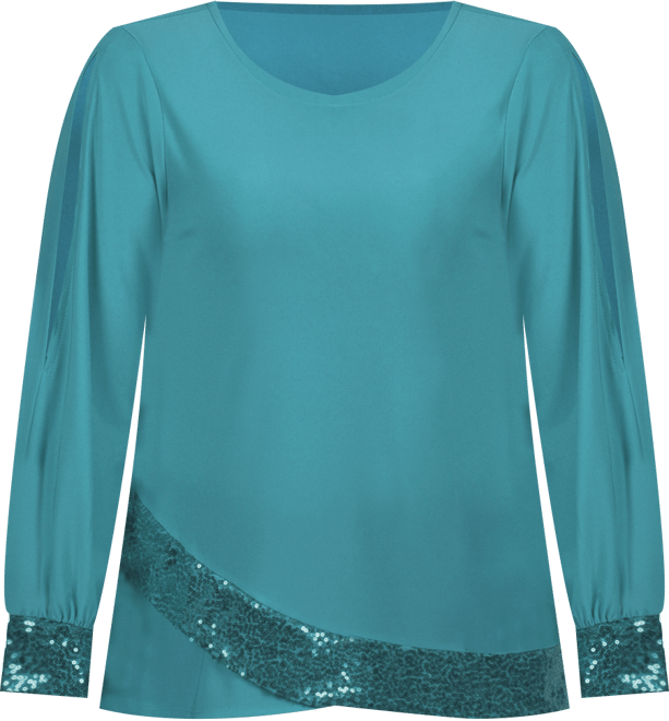 Plus Size Long Sleeve Knit Top