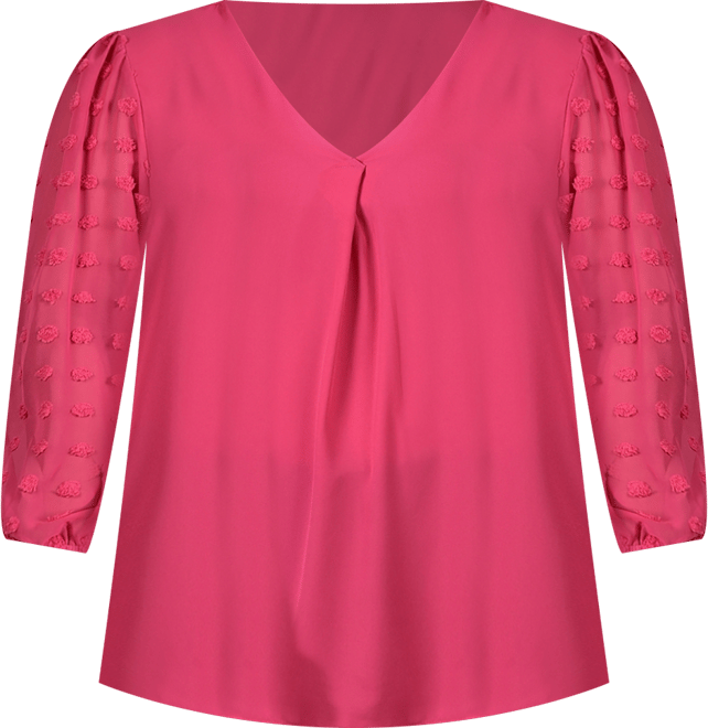 Plus Size V-Neck Blouse