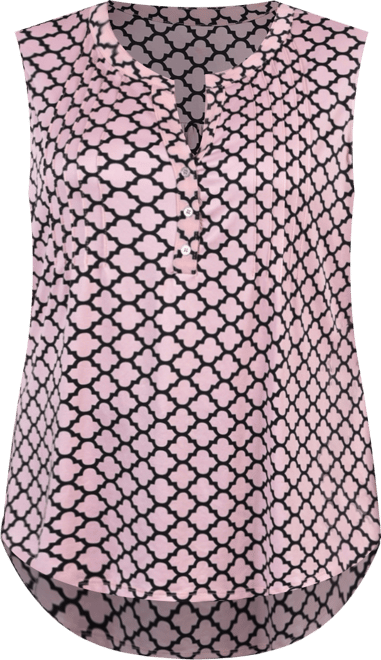 Plus Size Sleeveless Knit Y neck Top