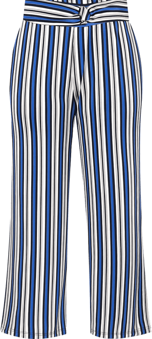 Plus Size Cropped Pull On Pants with Faux Belt