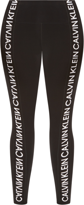 Calvin Klein Performance Size Medium Black White Logo Womens Active Leggings  - Helia Beer Co