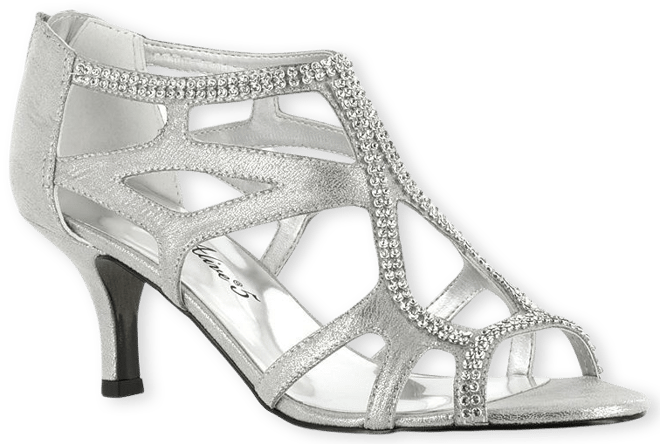 Easy street cheap silver dress shoes