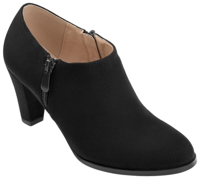 Women's low clearance cut black boots