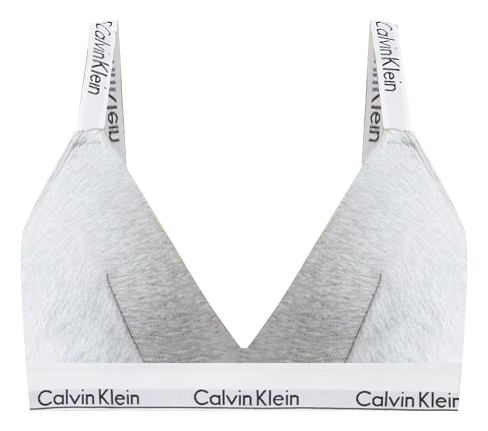 Calvin Klein Modern Cotton Unlined Triangle Bralette in White