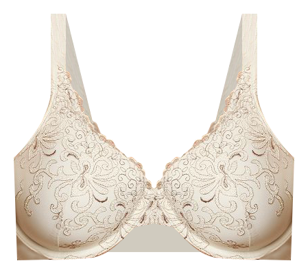 Playtex Secrets Beautiful Lift Embroidered Underwire Bra Warm Steel/Mother  Of Pearl Embroidery 40D Women's