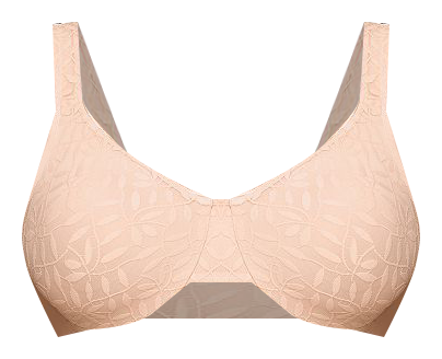 40F Naturana My Style Sheer Embroidered Lace Underwire Full Coverage Bra  97798