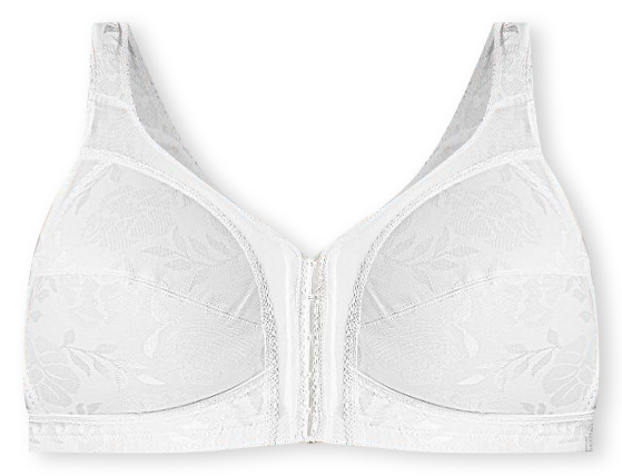 18 Hour Easier On Front-Close Wirefree Bra with Flex Back (4695) White, 40B  : : Clothing, Shoes & Accessories