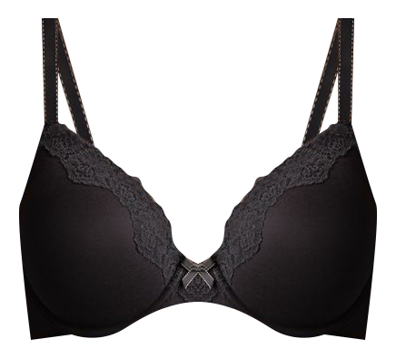 9441 Comfort Devotion Embellished Demi Bra Size 34A, Black