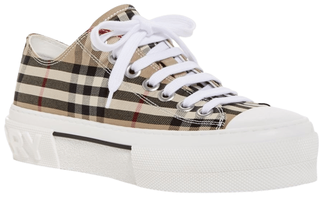 【Burberry】 New Trainer checked canvas sneakers New Trainer checked canvas sneakers in multicoloured